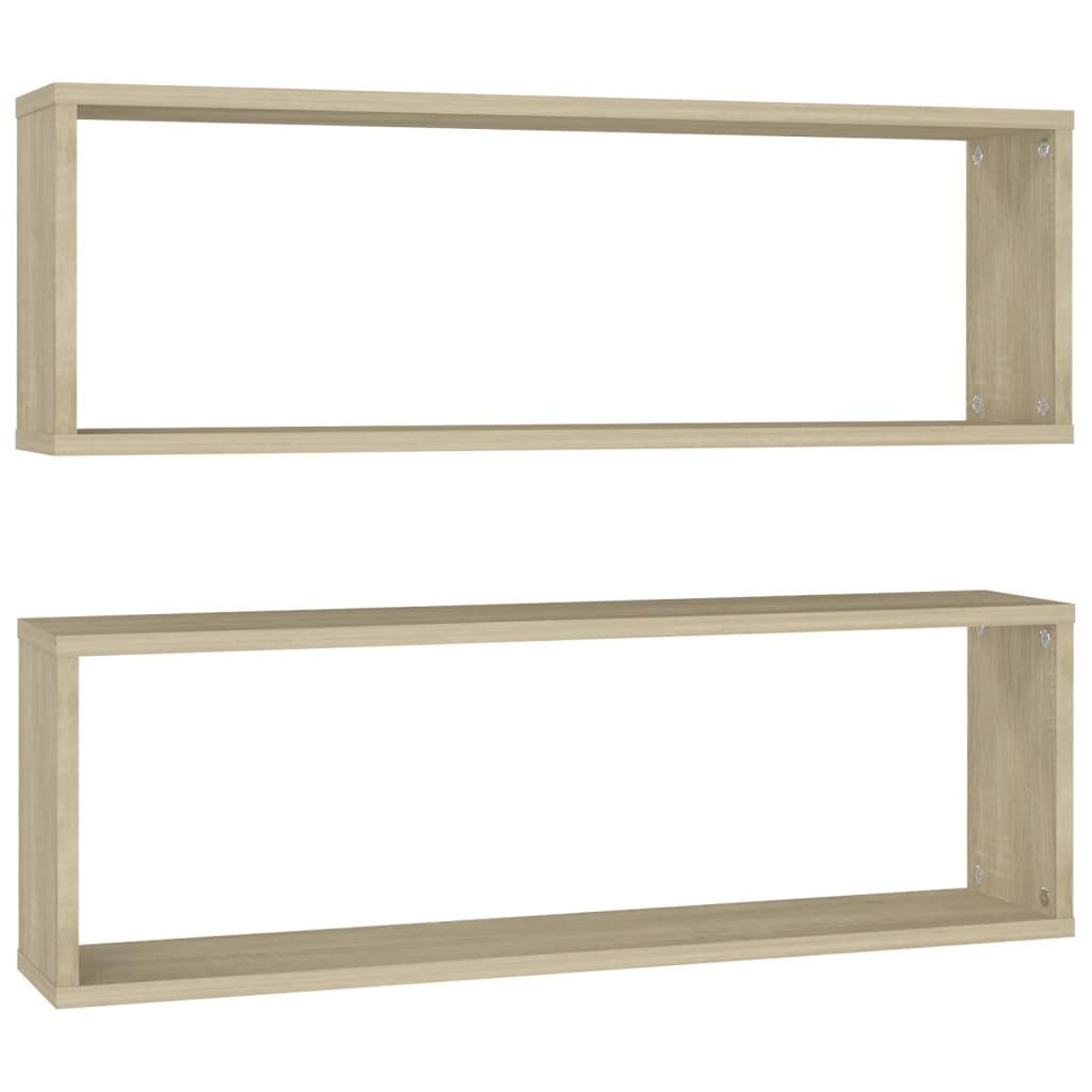 vidaXL Wandregalset Sonoma Eiche 80x26.5x15 cm