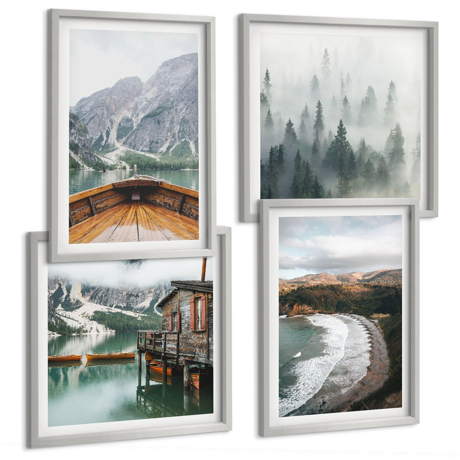Tulup Bilder Silber 50x50 cm