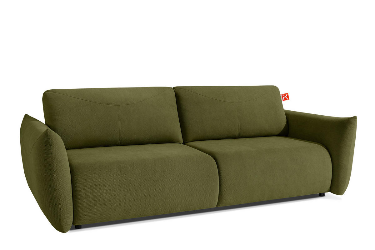 3-SITZER-SOFA LAVIS, Dunkelgrün - Dunkelgrün, Holz/Textil (242/87/111cm) - KONSIMO®