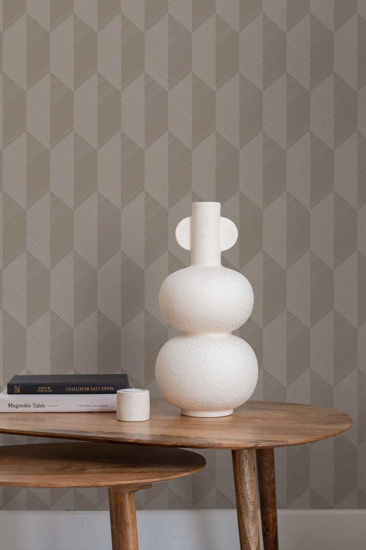 TAPETE 3D Muster 50 x 900 cm - Braun, Papier (50/900cm) - Origin Wallcoverings