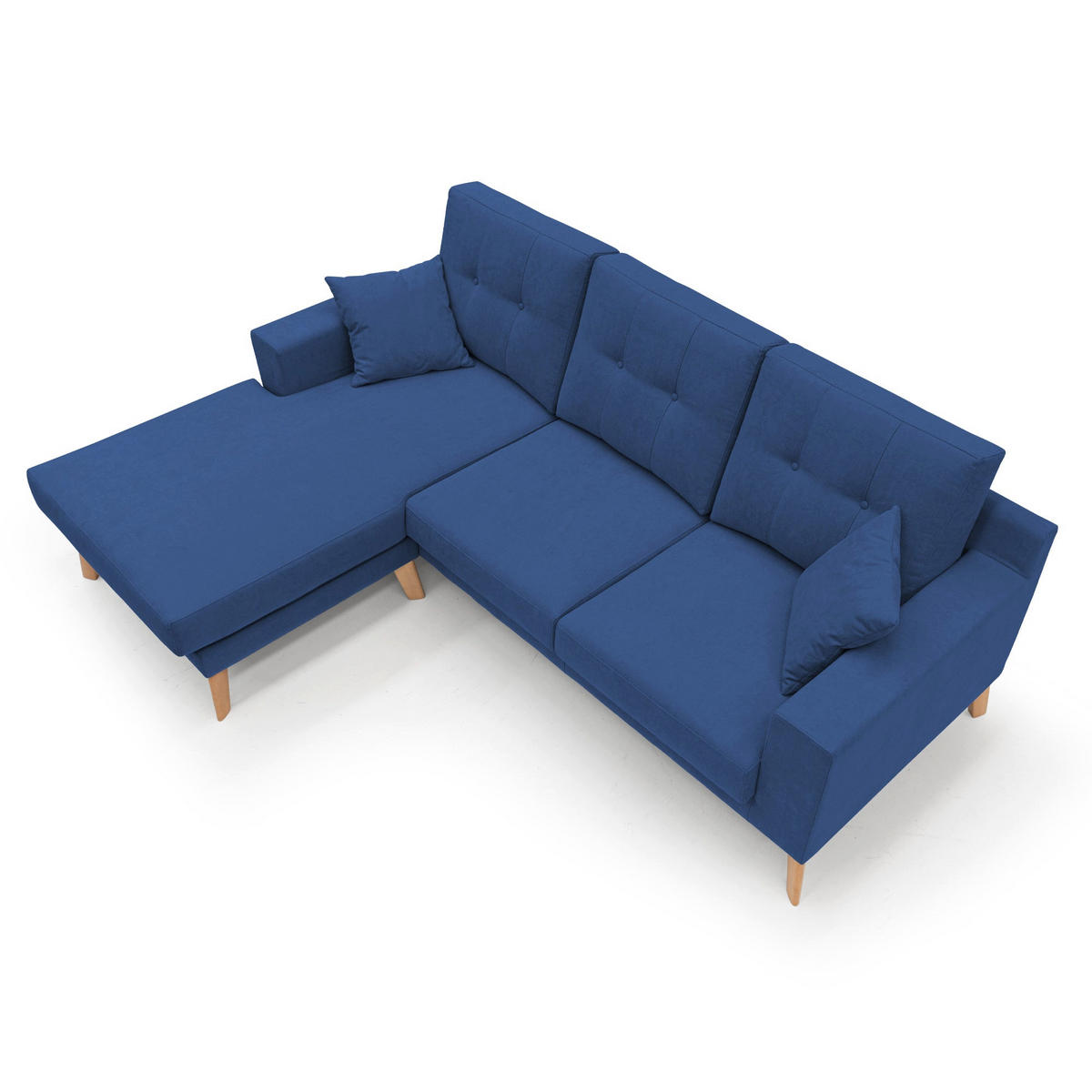 ECKSOFA Danish - Blau, Textil (237/91cm) - Divani.store