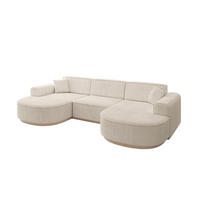 WOHNLANDSCHAFT MARI-U1-v1 - 303x171x83 cm Beige Cord - Beige, Holzwerkstoff/Textil (303/83/171cm) - ALTDECOR