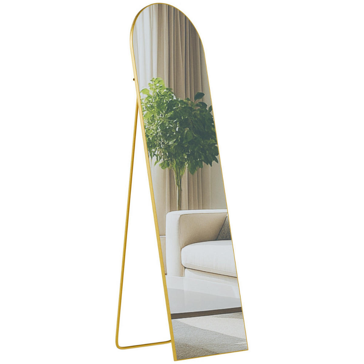 STANDSPIEGEL Malaga Glas Gold glanz Ganzkörperspiegel - Goldfarben, Glas (40/140/3cm) - DELUKE