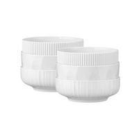 SCHÜSSEL-SET Sento Relief weiß ø 20 cm 6-tlg. - Weiß, Keramik (20.1cm) - Seltmann Weiden