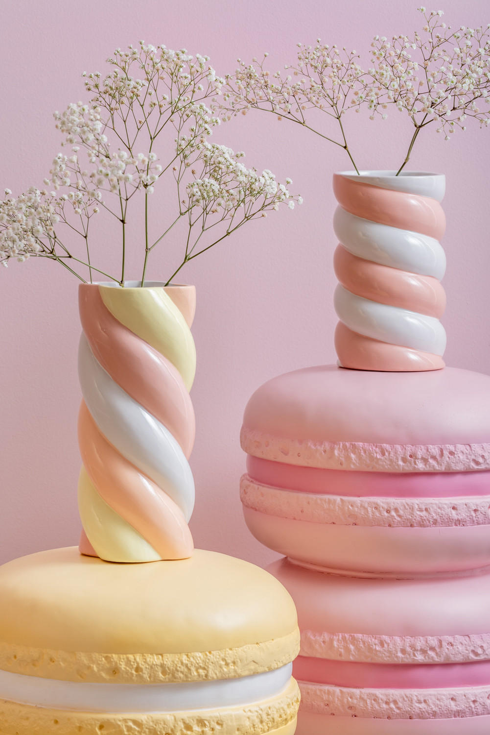 VASE Marshmallow 22/22/29 cm - Multicolor, Keramik (29cm) - Present Time