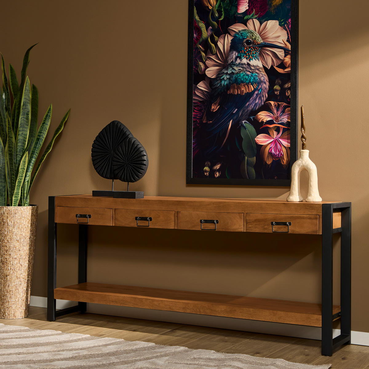 BEISTELLTISCH Boaz Braun 35/180/76 cm - Braun, Holz (35/180/76cm) - Starfurn