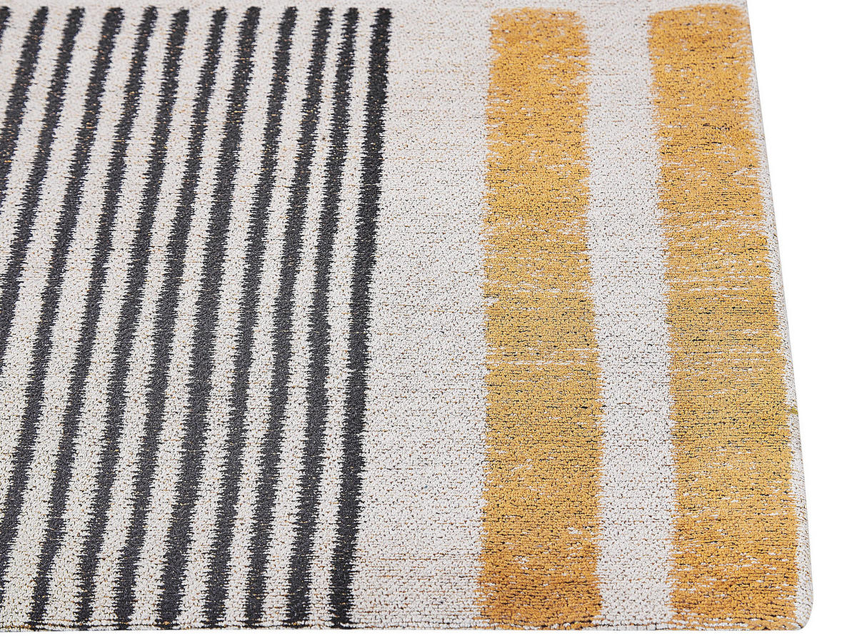 TEPPICH geflochten Katra 300/200 cm - Gelb, Textil (200/300cm) - Beliani