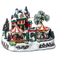 WEIHNACHTSSZENE mit Karussell 31,2/23,1/23,6 cm - Multicolor, Kunststoff (23.1/23.6/31.2cm) - Fééric Lights and Christmas