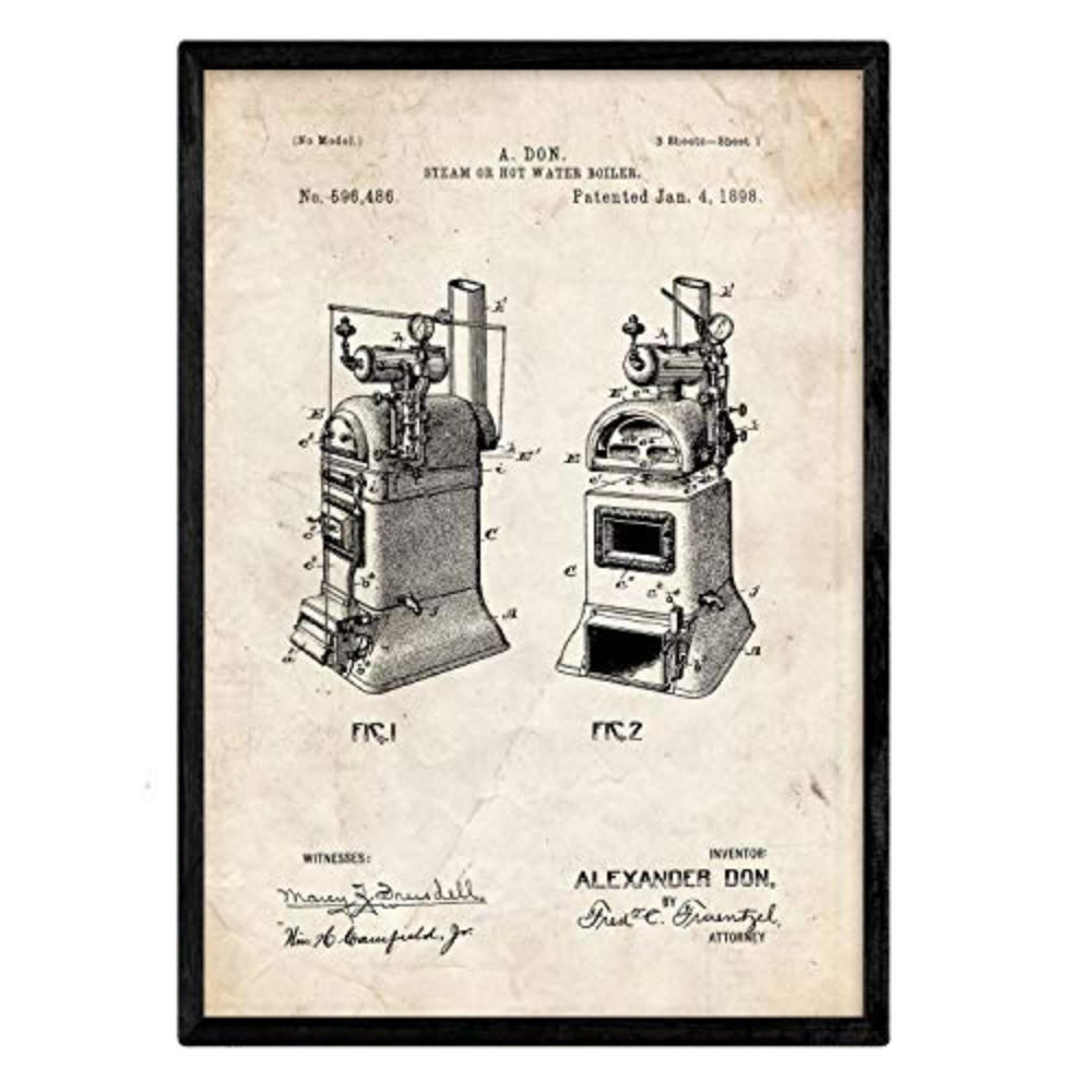 POSTER Kessel Patent A3 Rahmenlos - Klar, Papier (29.7/5/42cm) - Nacnic