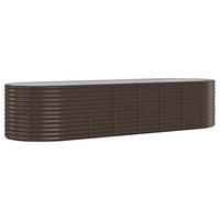 HOCHBEET Verzinkter Stahl 322x100x68 cm Braun - Braun, Metall (100/68/322cm) - furnicato