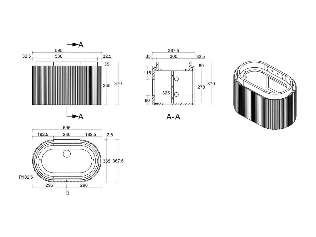 EINZELWASCHTISCH - 60 cmcm x 37 cmcm - Holz, Platte - Naturfarben Hell - PROTEA - Naturfarben, Holz (60/51/37cm) - Vente-Unique