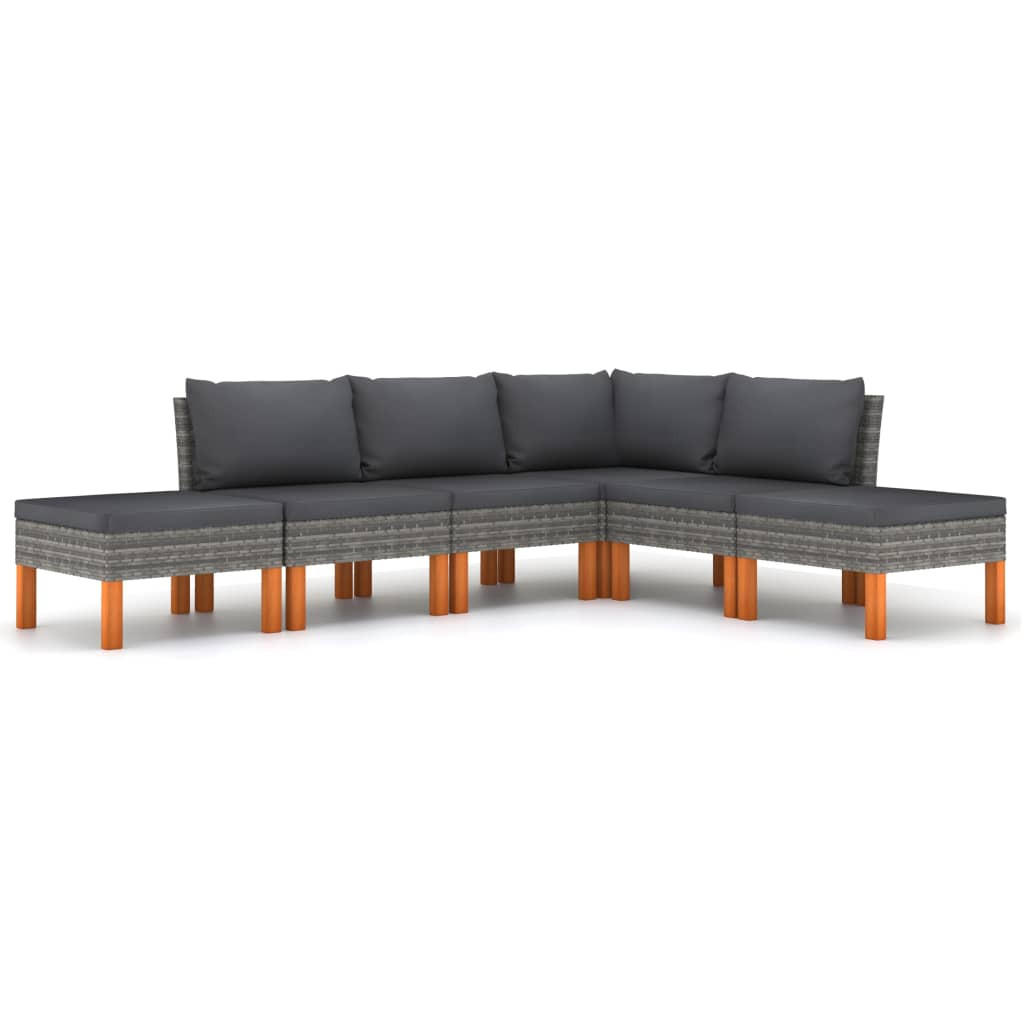 GARTENSET Yawman 6-teilig - Grau, Metall - Nettlife