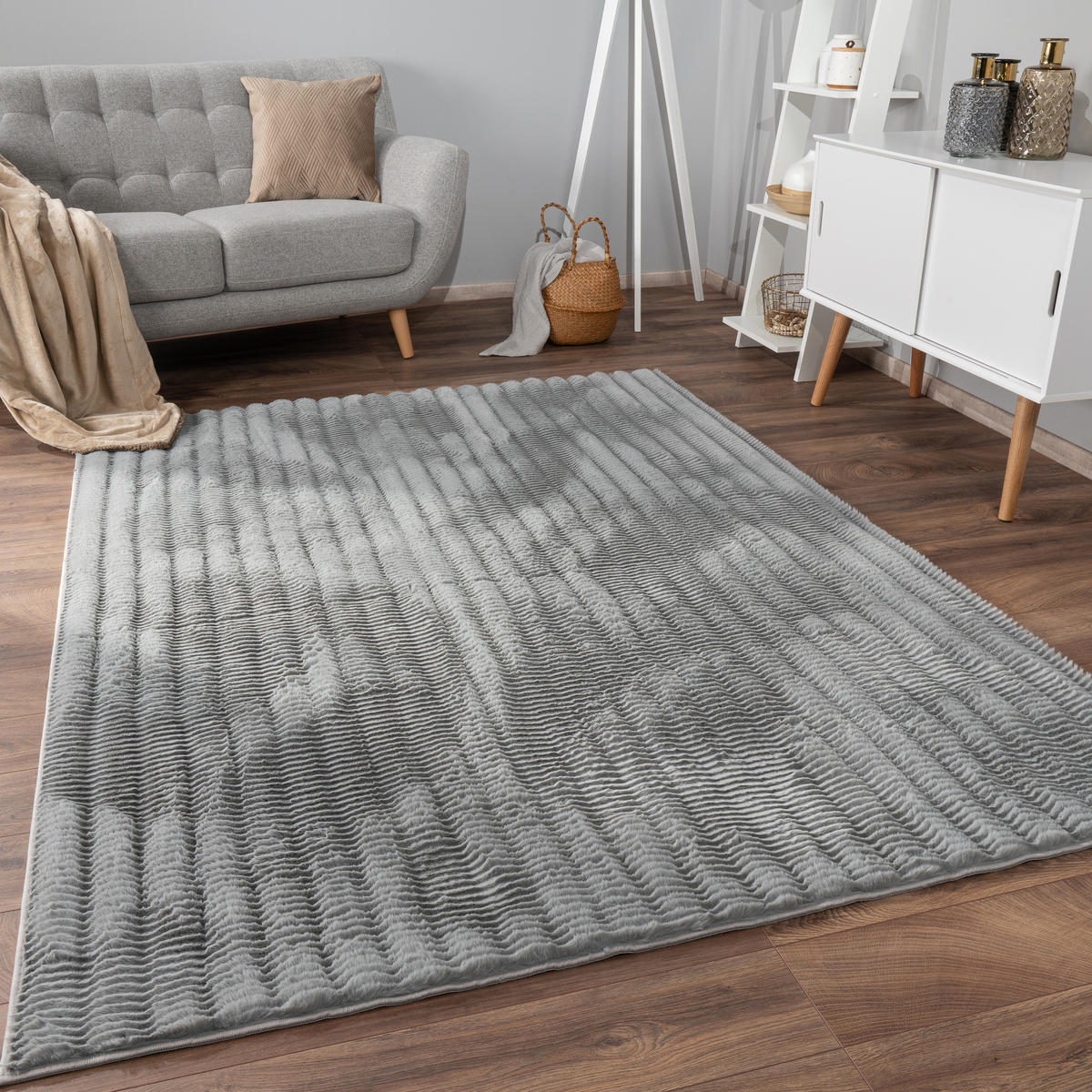 HOCHFLORTEPPICH 80/150 cm Arnheim 743 - Grau, Textil (80/150cm) - Paco Home