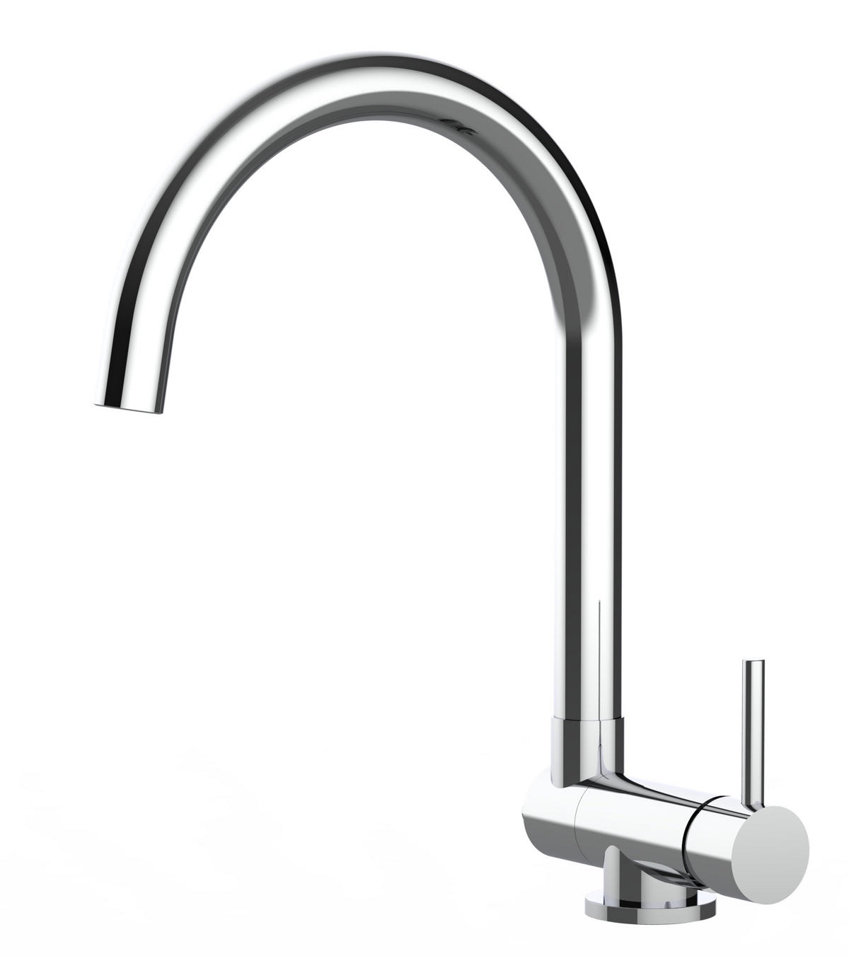 VORFENSTER-KÜCHENARMATUR, Umklappbar 4,5 CM, Verchromt, 360° schwenkbar - Chromfarben, Metall (19.6/30.3/19.6cm) - VIZIO