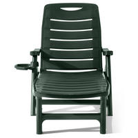 SONNENLIEGE TIDIA, Dunkelgrün - Dunkelgrün, Kunststoff (73/105/146cm) - KONSIMO®