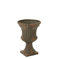 BLUMENTOPF ANTIK AUßEN Grün - Grün, Glas/Naturmaterialien (40/56cm) - J-Line