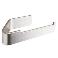TOILETTENPAPIERHALTER OHNE BOHREN ohne Ablage Silber - Silberfarben, Metall (17/4/8cm) - Designfabrik Hamburg