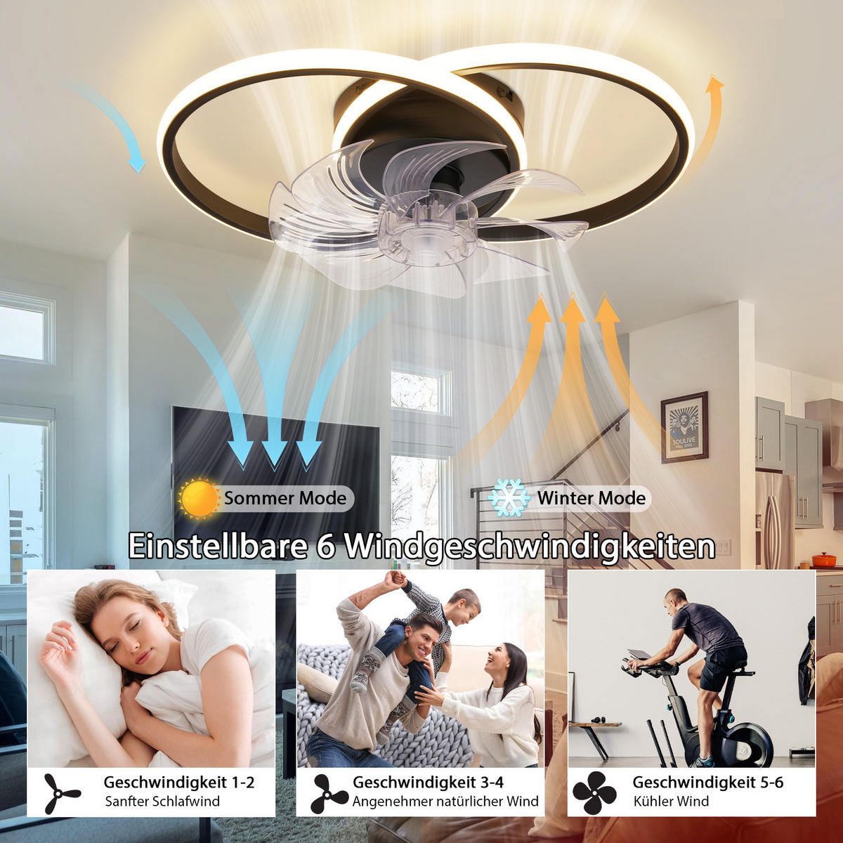 LED-DECKENLEUCHTE Yondis 33/33/16.5 cm - Schwarz, Metall (33/33/16.5cm) - ZMH