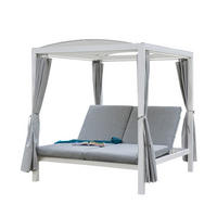 SONNENLIEGE LYON - Weiß/Grau, Kunststoff/Textil (188/207/208cm) - Home Deluxe