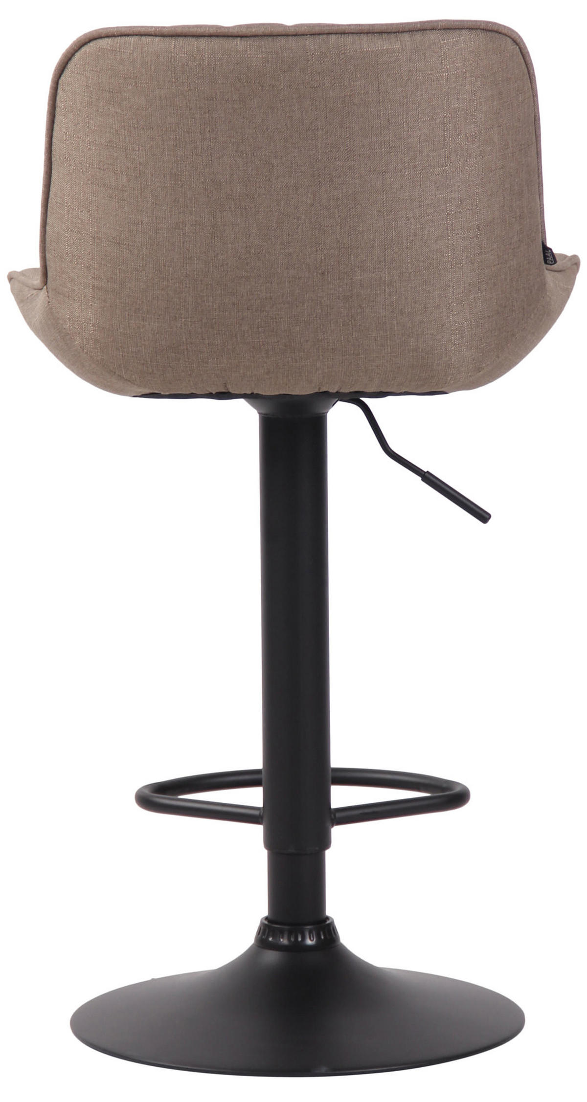 BARHOCKER Stoff taupe - Taupe/Schwarz, Textil/Metall (50/86/50cm) - CLP
