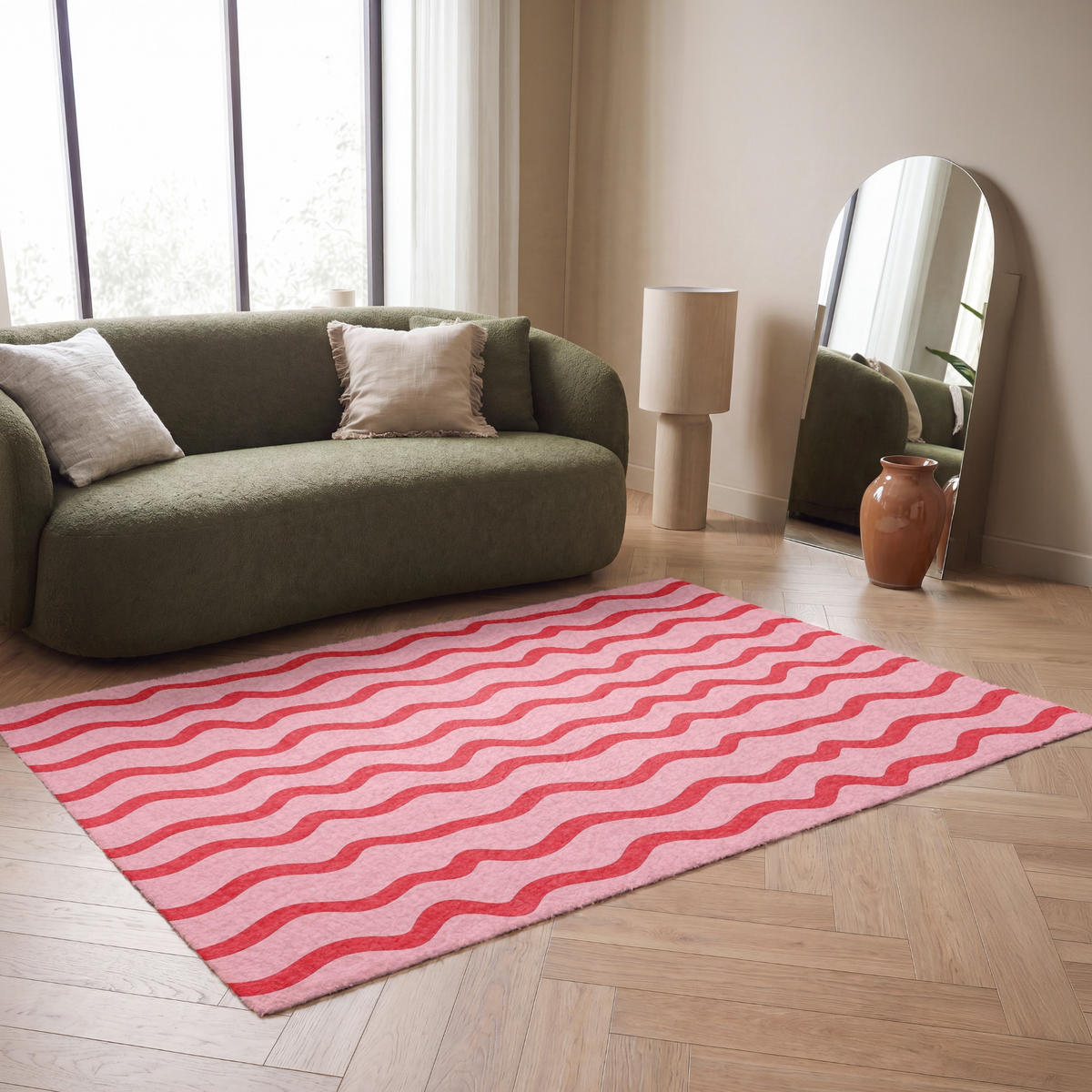 KOBERCE - Hravé - vzor - červená - 180x120 cm - červená, textil/plast (180/0.4cm) - OnlyWow