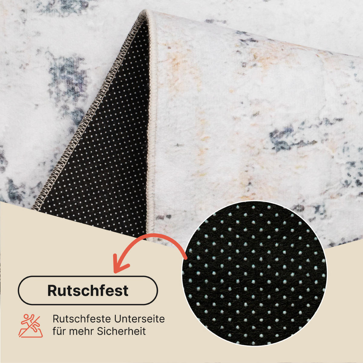 TEPPICH ASH Creme 160/230 cm - Creme, Textil (160/230cm) - Tapiso