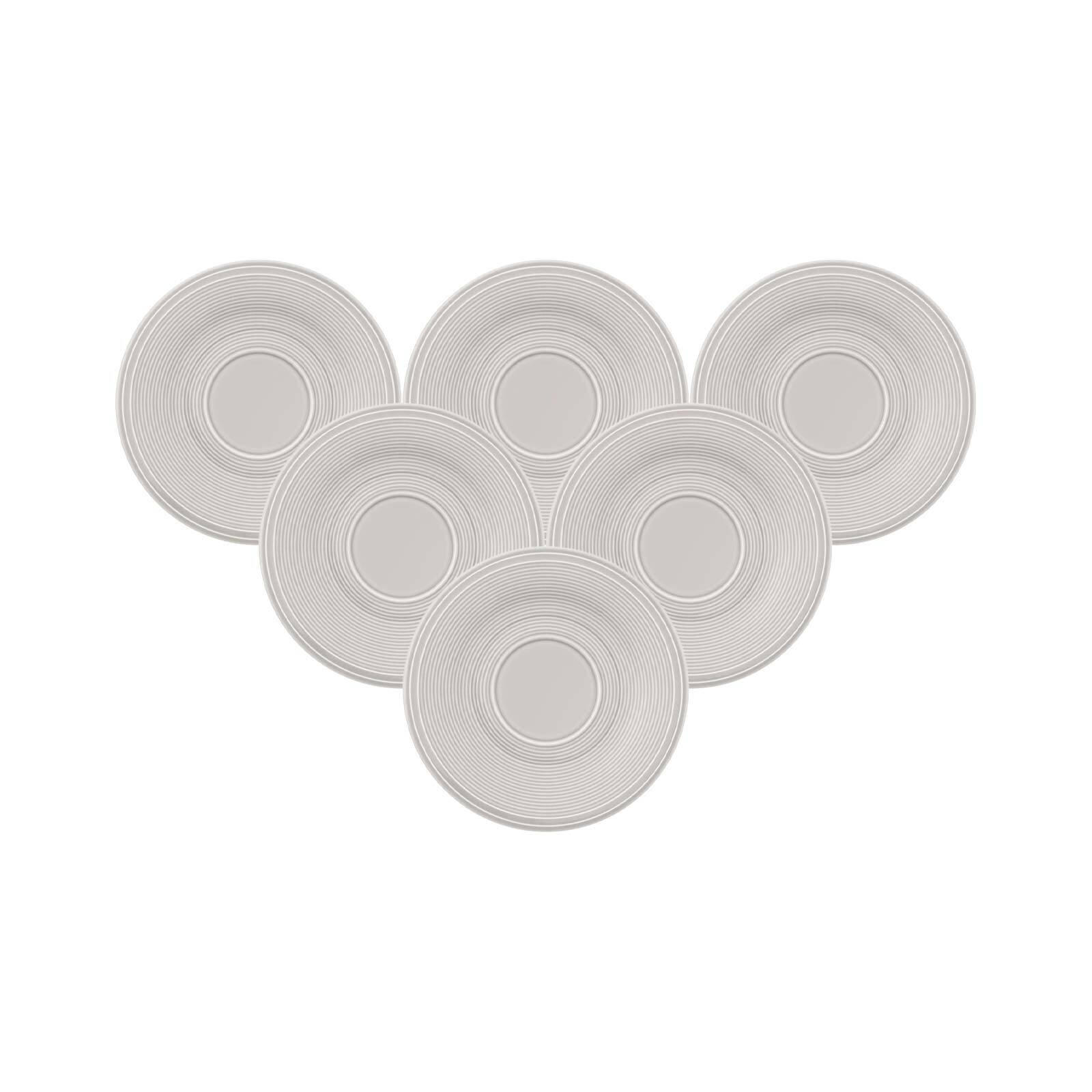 KAFFEEUNTERTASSEN Color Loop Stone ø 15,4 cm 6er Set - Grau, Keramik (15.4cm) - like.Villeroy & Boch