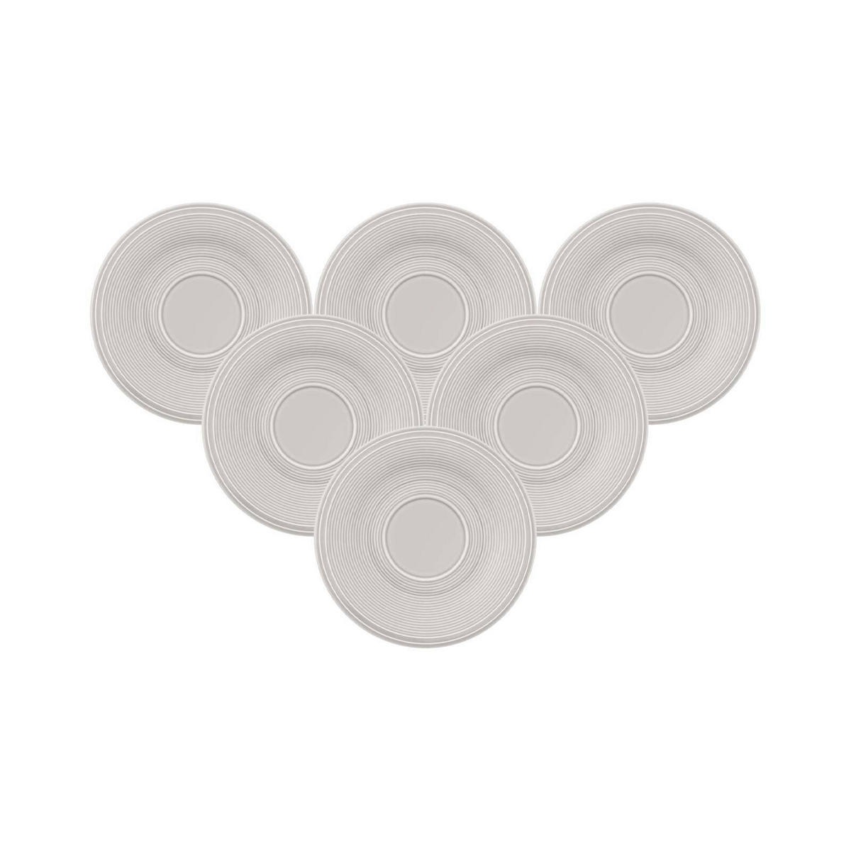 KAFFEEUNTERTASSEN Color Loop Stone ø 15,4 cm 6er Set - Grau, Keramik (15.4cm) - like.Villeroy & Boch