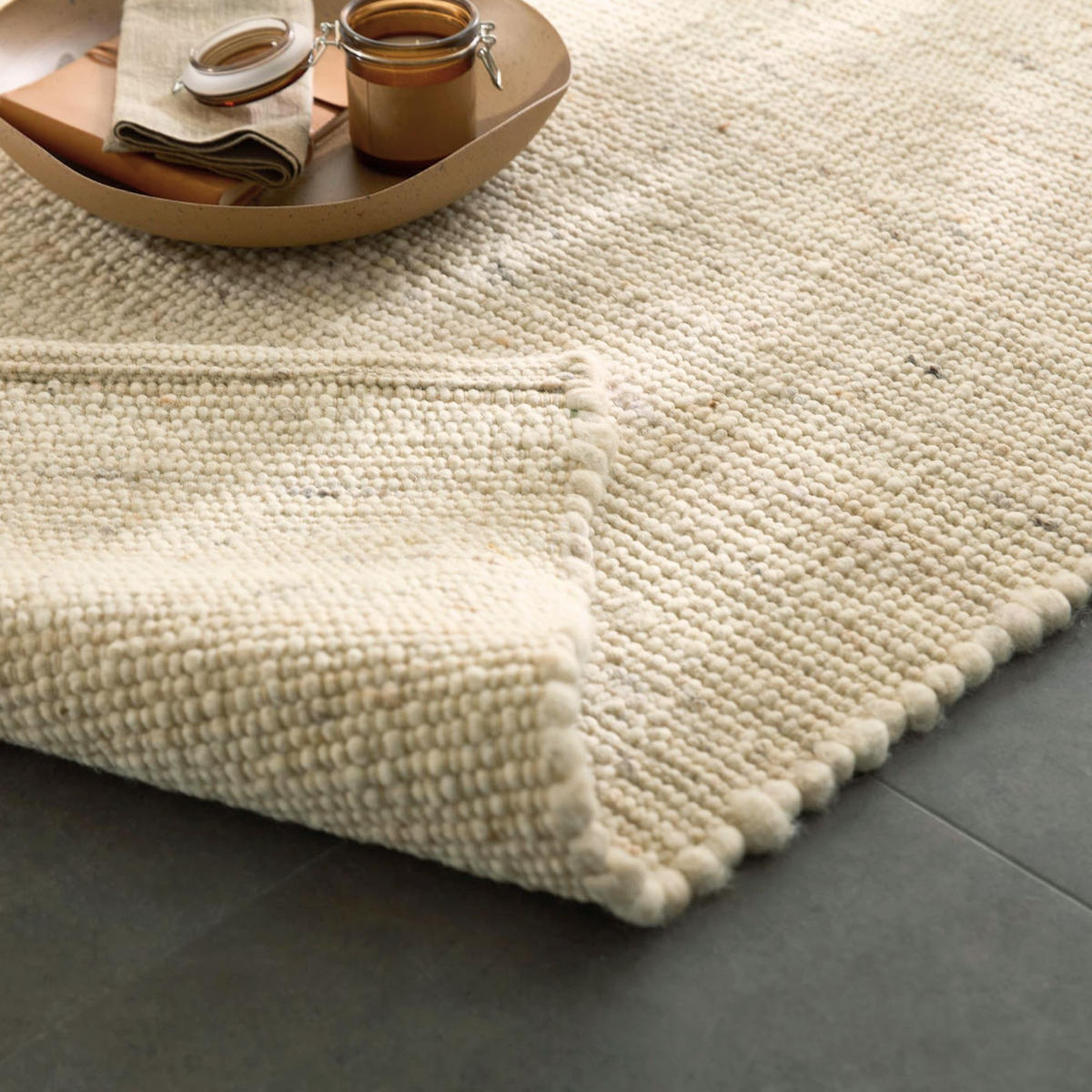 HANDWEBTEPPICH Anden 200x250 cm - Naturfarben, Textil (200/250cm) - Rug and Roll