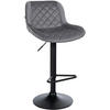 BARHOCKER Samt Dunkelgrau - Dunkelgrau/Schwarz, Textil/Metall (50/84/52cm) - CLP