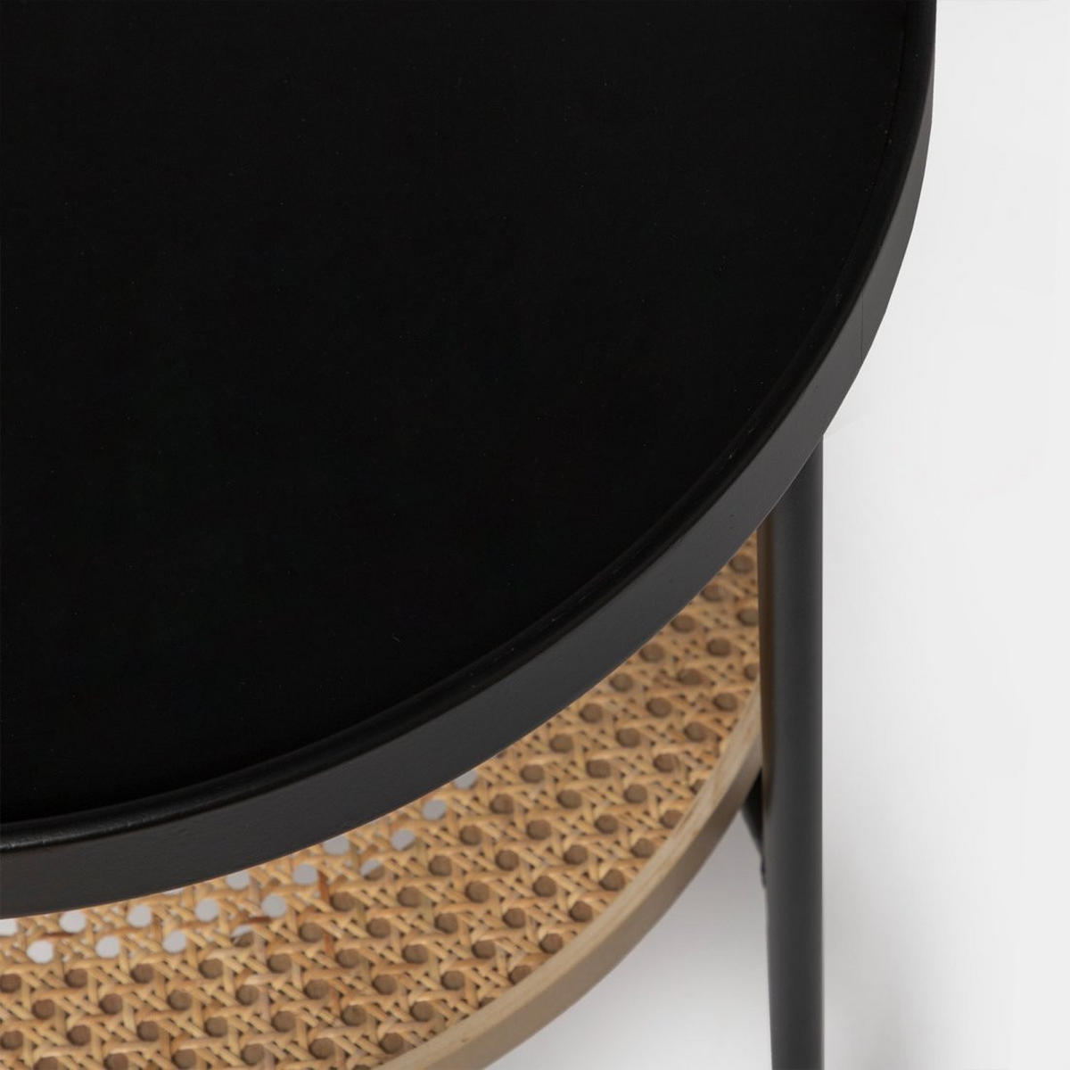 BEISTELLTISCH Niko Schwarz 45 cm x 46,5 cm - Schwarz, Metall (45/45/46cm)