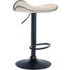 BARHOCKER Lederlook Creme - Creme/Schwarz, Textil/Metall (45/71/45cm) - CLP