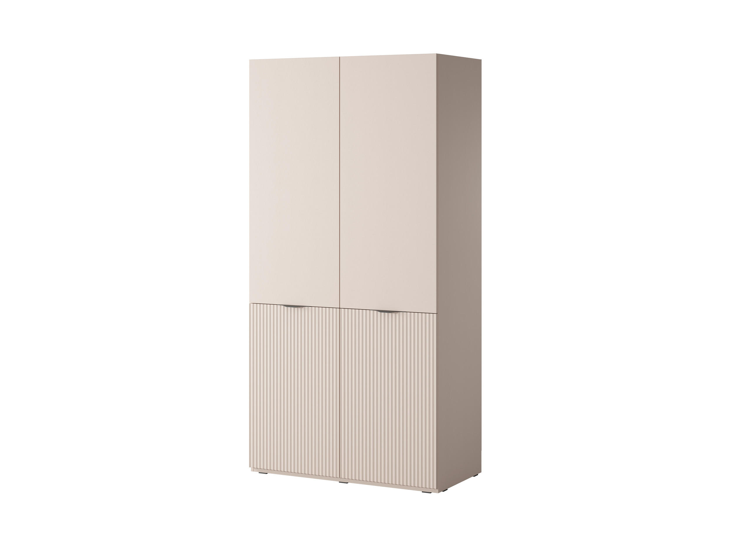 DREHTÜRENSCHRANK - Schrank Minewra 100 - Beige - Beige, Holzwerkstoff (101/200/51cm) - Möblo