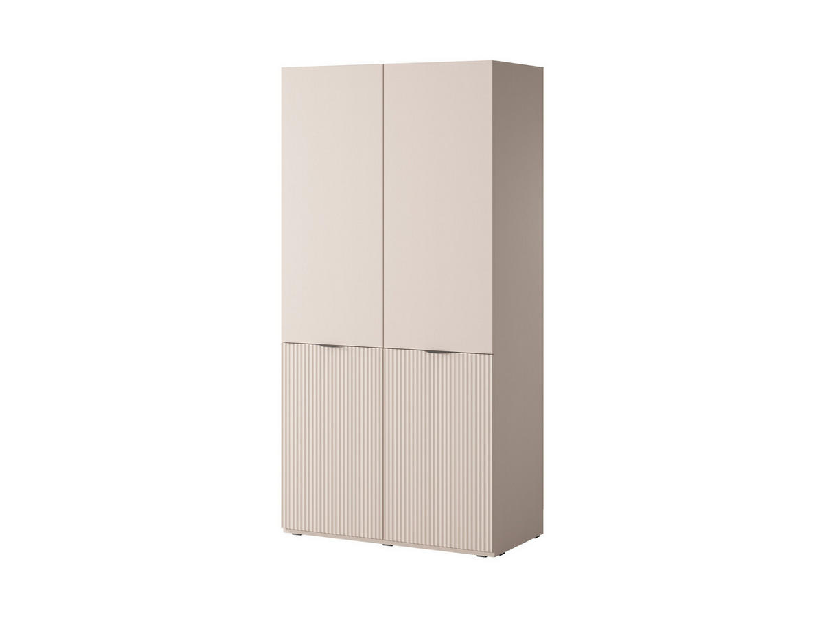 DREHTÜRENSCHRANK - Schrank Minewra 100 - Beige - Beige, Holzwerkstoff (101/200/51cm) - Möblo
