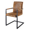 STUHL LOFT Microfaser Braun - Braun, Textil/Metall (54/91/55cm) - riess-ambiente