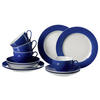 KAFFEESERVICE Doppio Indigo Blau 12er Set - Blau, Keramik (1/1/1cm) - Ritzenhoff Breker
