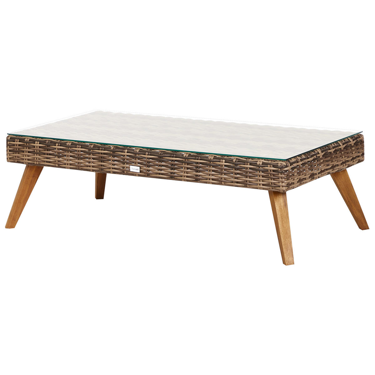 LOUNGE-SET 5-sitzer PE Rattan Olivgrün Vittoria - Beige/Dunkelbraun, Kunststoff - Beliani