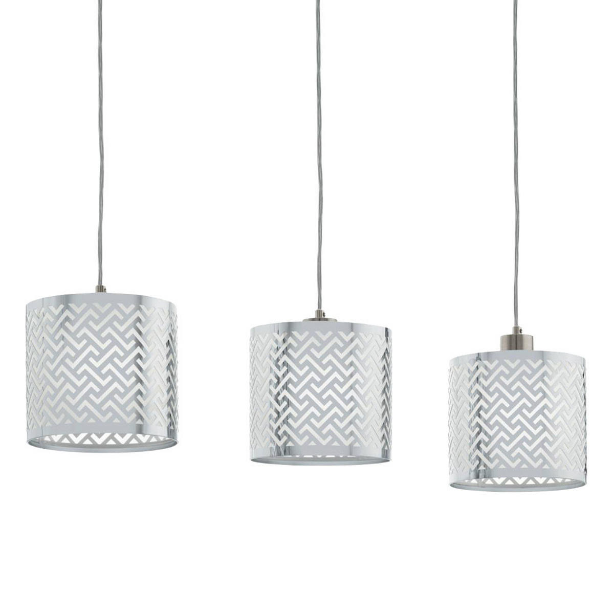 HÄNGELEUCHTE Metall Silber Muster - Silberfarben, Metall (79/17.5/110cm)