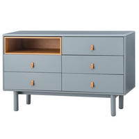 SIDEBOARD - 120 cm - Blaugrau/Braun, Holz/Holzwerkstoff (120/75/40cm) - home24