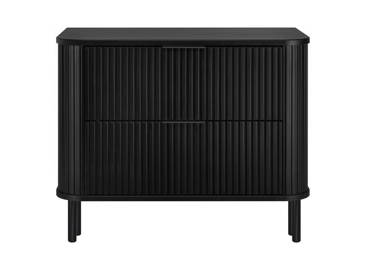 BADEZIMMERSCHRANK : Farbe Schwarz, Griff schwarz, Füße schwarz, 80 x 41,5 x 66,7 cm - Schwarz, Holzwerkstoff (80/66.7/41.5cm) - 3XE LIVING