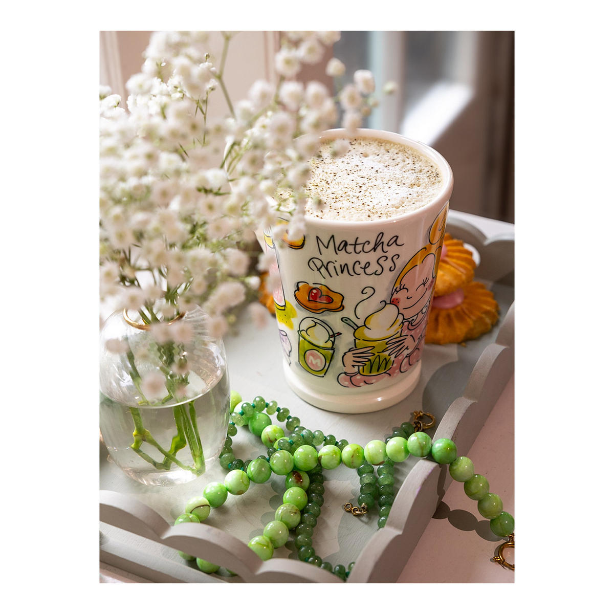 MAZAGRAN-BECHER Matcha-Prinzessin in Bunt - 500 ml - Multicolor, Keramik (0.5L) - Blond Amsterdam