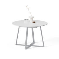 ESSTISCH Firenze Weiß/Grau 120 x 120 cm ausziehbar - Weiß/Grau, Holzwerkstoff (120/120/75.8cm) - Livinity®