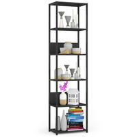LOFT-REGAL Bücherregale Schwarz, 50x192x32 cm - Schwarz, Holz (50/192/32cm) - Milordbikes