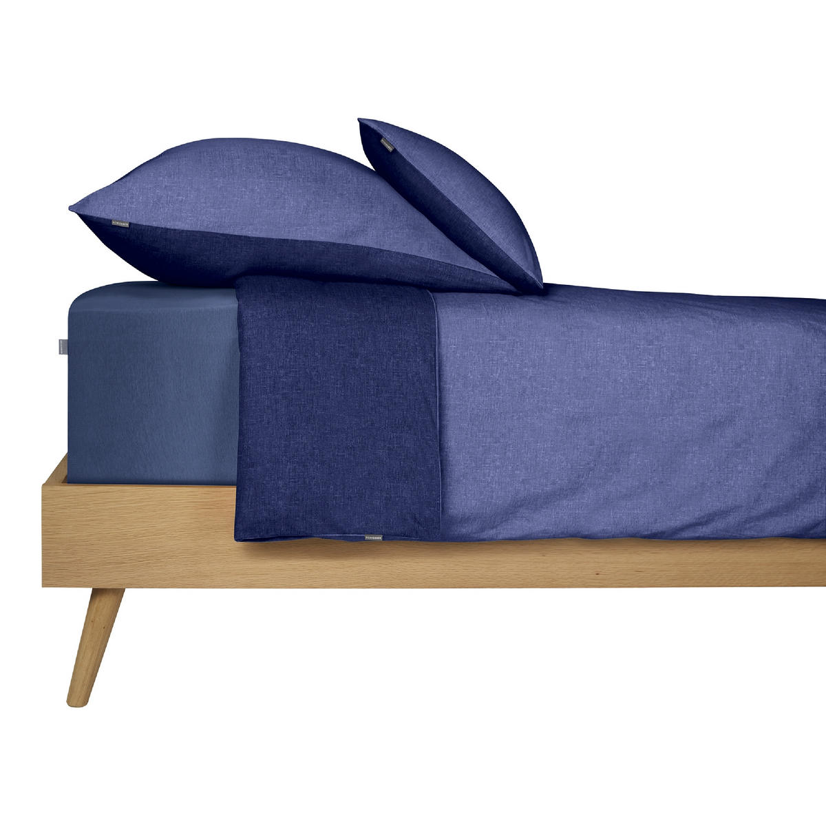 BETTWÄSCHESET Doubleface - Feinbiber - 2-teilig - 135 x 200 cm - Blau - Blau, Textil (135/200cm) - SCHIESSER