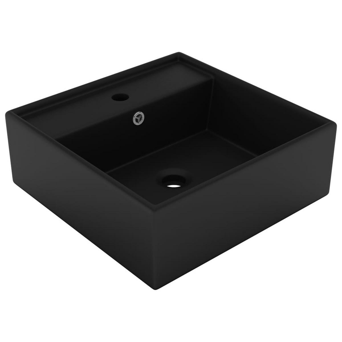 WASCHBECKEN Langford 41/41/15 cm - Schwarz, Keramik (41/15/41cm) - Nettlife