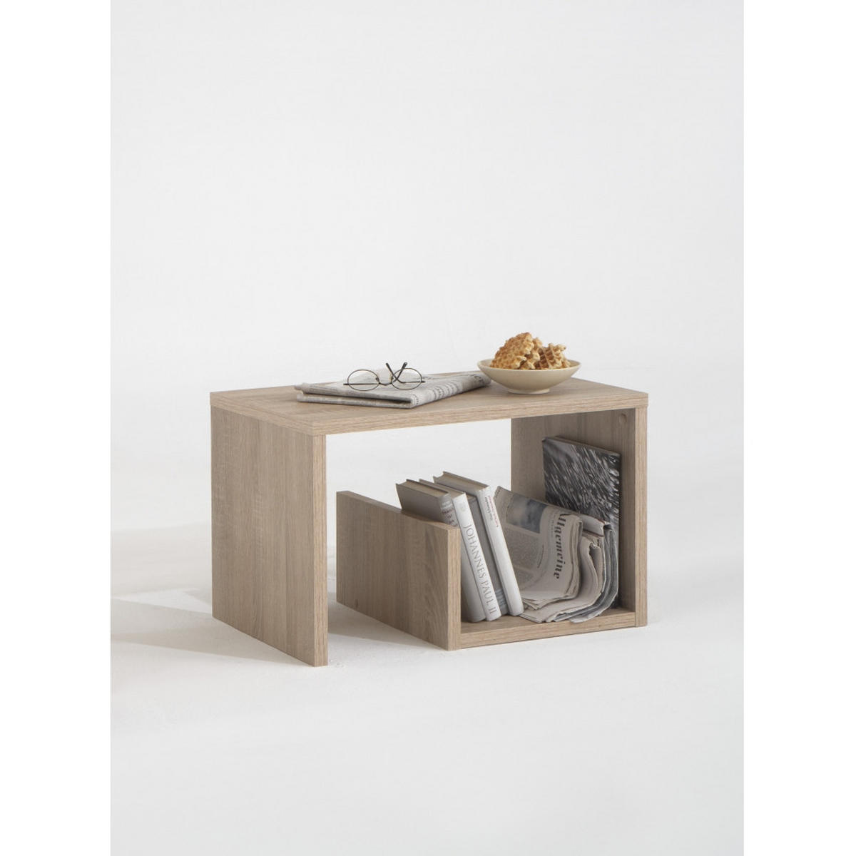 NACHTKOMMODE Mike 59/38/36 cm Eiche Sonoma Sägerau - Sonoma Eiche, Holzwerkstoff (59/38/36cm) - FMD Möbel GmbH