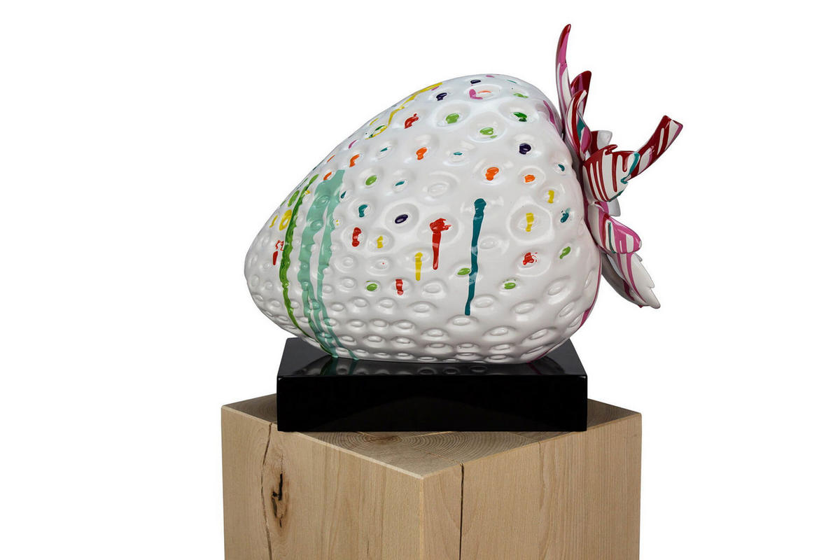 SKULPTUR Bunt 44/39 cm - Multicolor/Weiß, Stein (6.5/39/28cm) - KUNSTLOFT