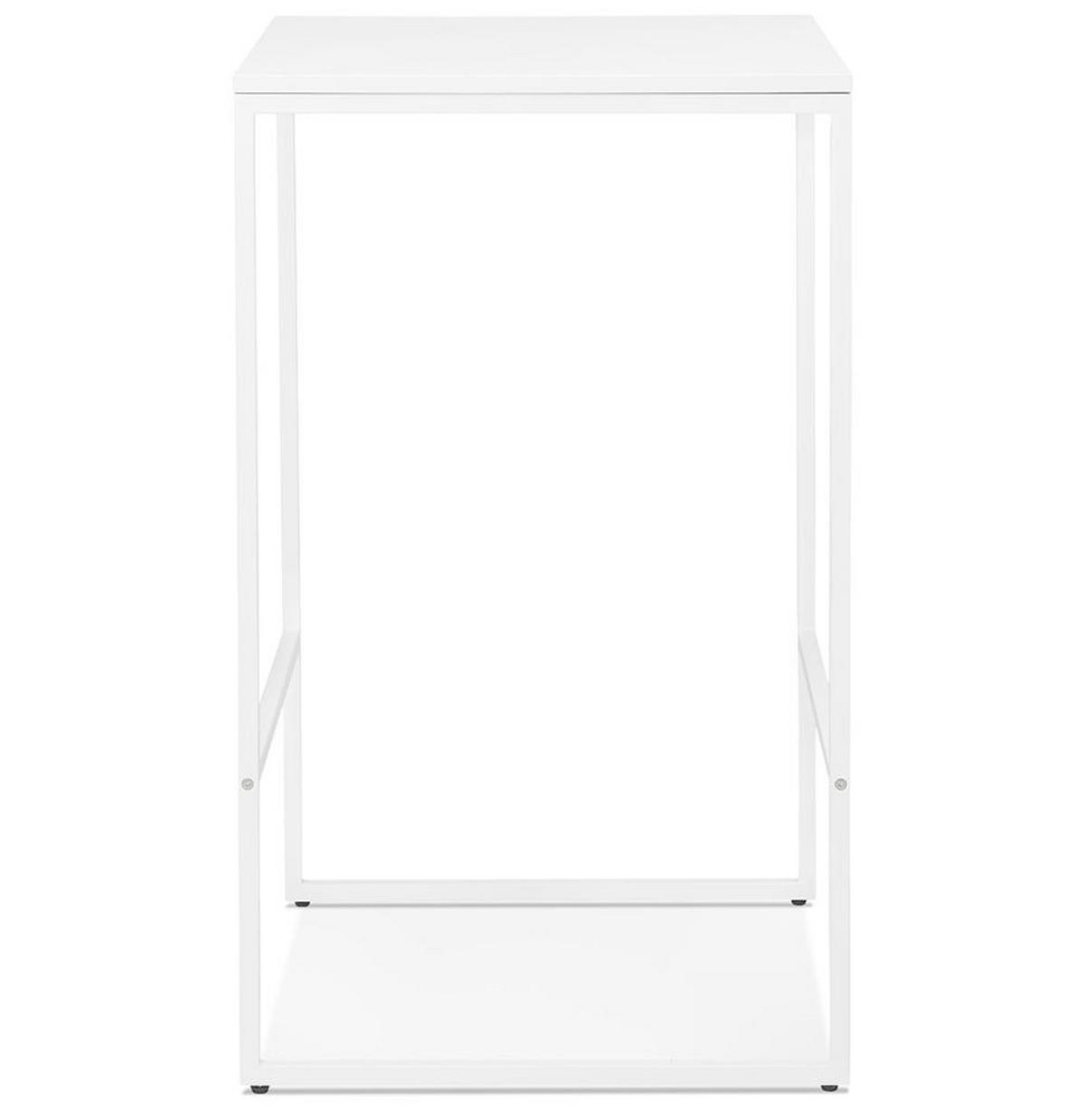 STEHTISCH Industrial Design mit Holzplatte und Metallgestell NOLIRO, Weiß 60x60x102 cm - Weiß, Holz/Metall (60/102/60cm) - KADIMA DESIGN
