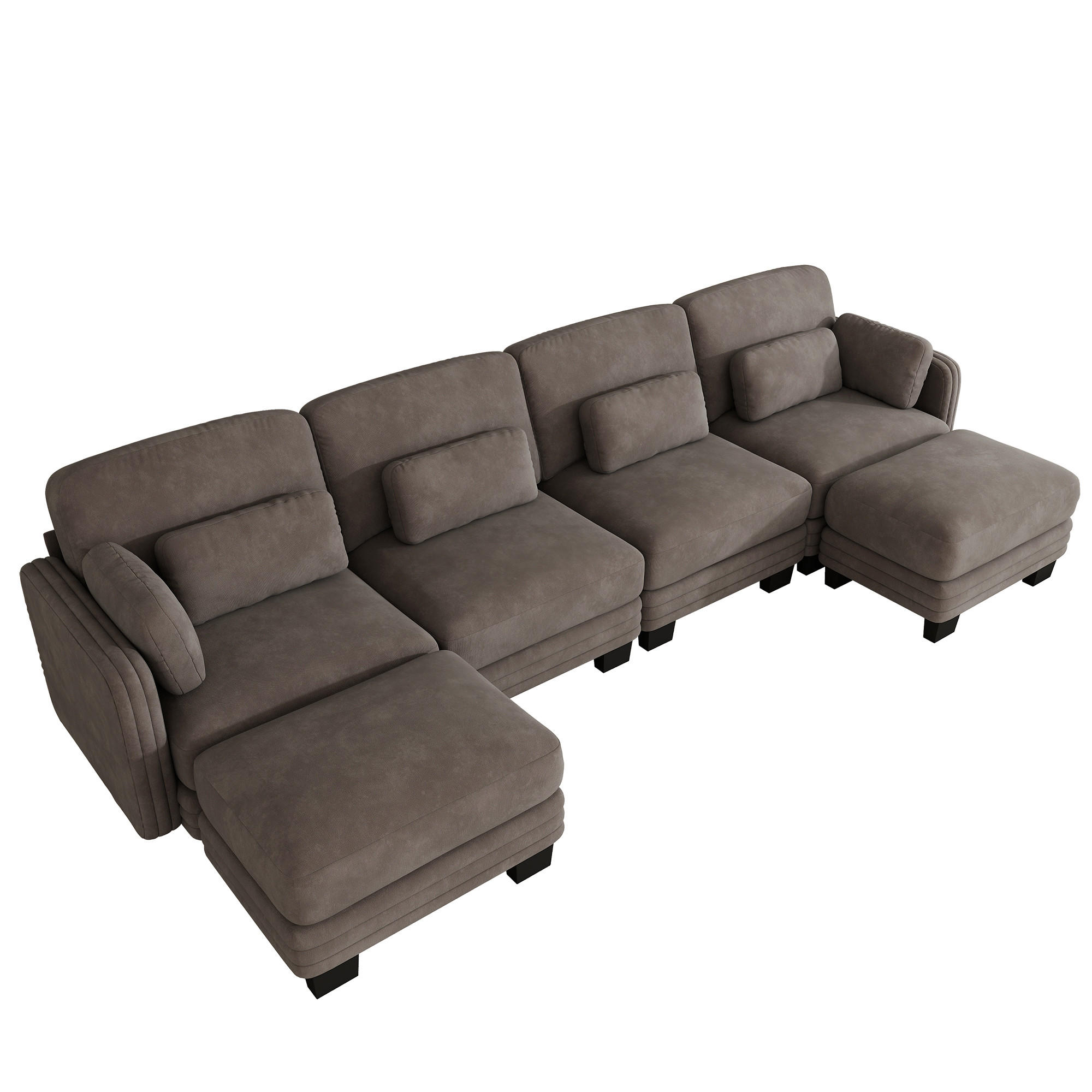 ComfortXL Wohnlandschaft Braun 330x88x143 cm