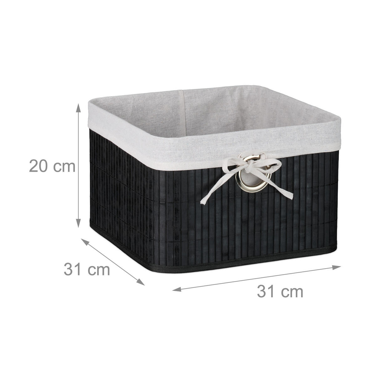 SÚPRAVA úložných košov - viacfarebná, kov/drevo (31/20/31cm) - Relaxdays